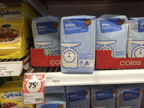 澳大利亚进口面粉-Coles优质白色纯面粉1kg