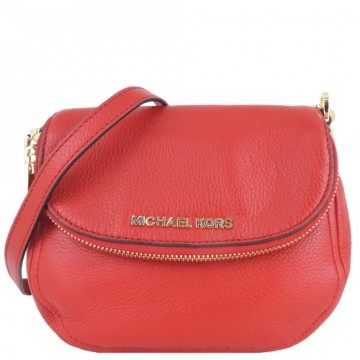 MICHAEL KORS 荔枝皮半月小斜背包(橘)