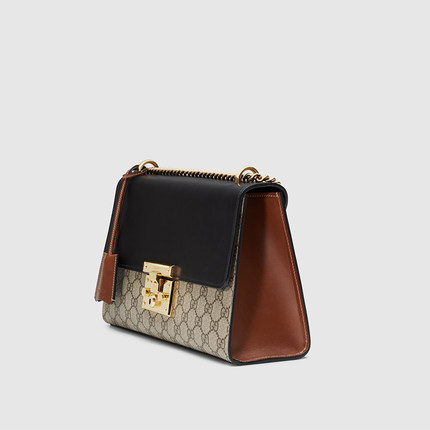 Gucci/古奇gucci女包15新款帆布拼接牛皮单肩包409486 KLQJG 9785 Gucci/古奇gucci女包15新款帆布拼接牛皮单肩包409486 KLQJG 9785