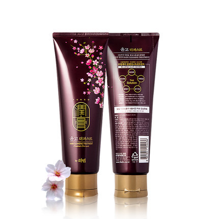 韩国进口LG润膏无硅油洗发水护发素洗护二合一 250ml*2