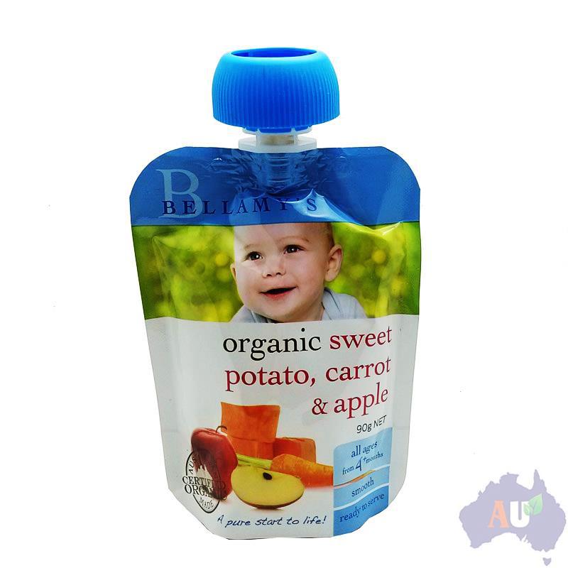 Bellamy 贝拉米 有机婴幼儿红薯胡萝卜苹果果泥 90g 4个月以上