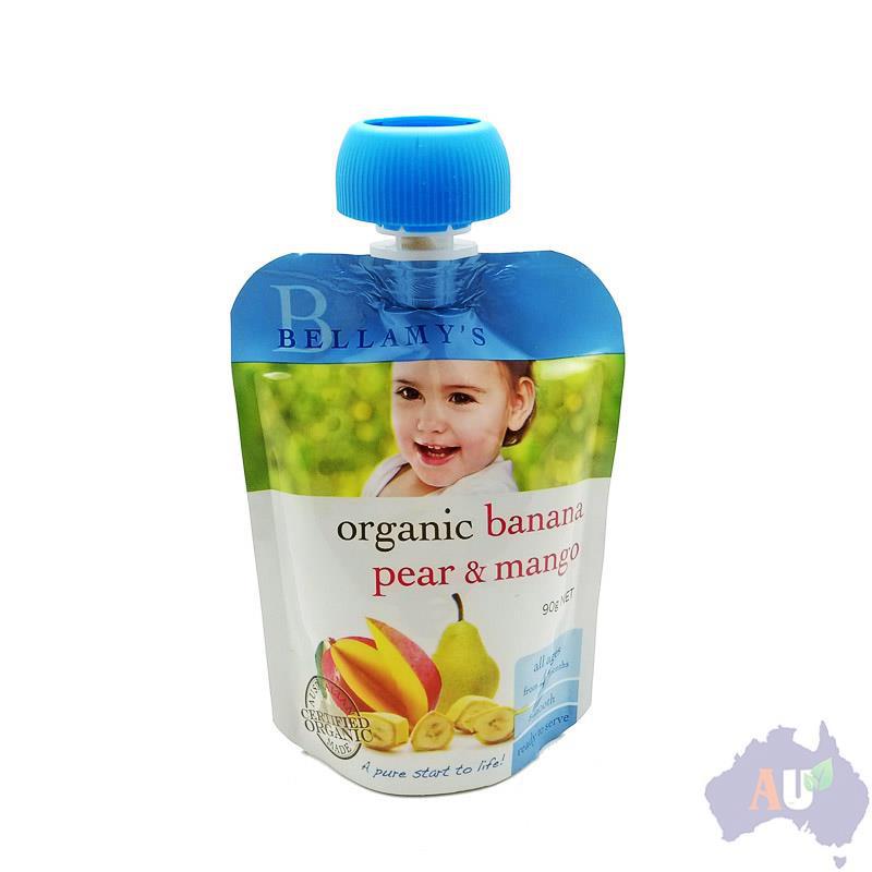 Bellamy 贝拉米 有机婴幼儿香蕉梨芒果果泥 90g 4个月以上 Bellamy 贝拉米 有机婴幼儿香蕉梨芒果果泥 90g 4个月以上