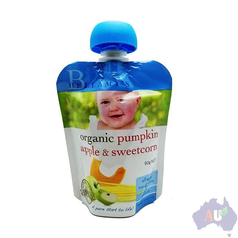 Bellamy 贝拉米 有机婴幼儿南瓜苹果甜玉米果泥 90g 4个月以上