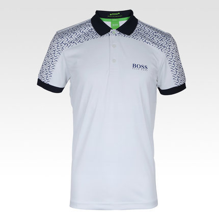 香港发货正品HUGO BOSS/雨果博斯T恤 男装时尚拼色短袖POLO衫