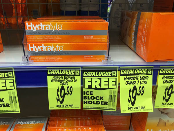 澳大利亚进口电解粉-Hydralyte橙子气泡电解液 泡腾片 电解液20片