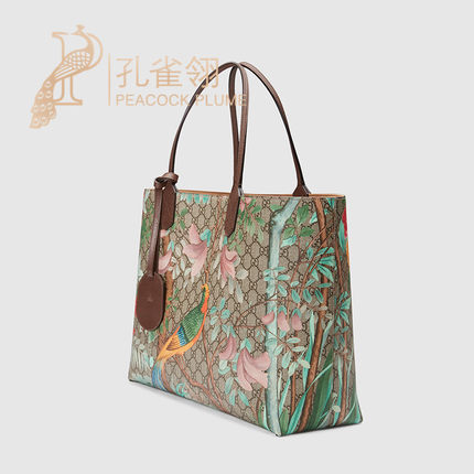 Gucci/古奇gucci女包16春款大号花鸟印花手提包427015 K0L2N 8689 Gucci/古奇gucci女包16春款大号花鸟印花手提包427015 K0L2N 8689