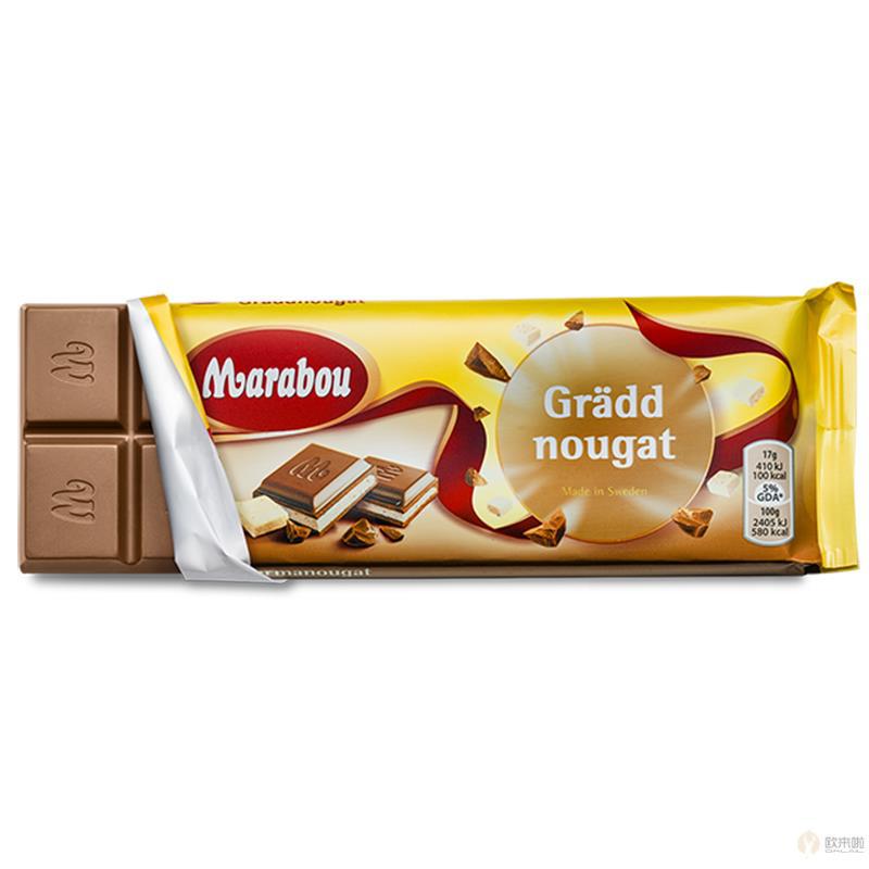 瑞典进口奶油巧克力-Marabou奶油杏仁糖口味 巧克力 100g 瑞典进口奶油巧克力-Marabou奶油杏仁糖口味 巧克力 100g