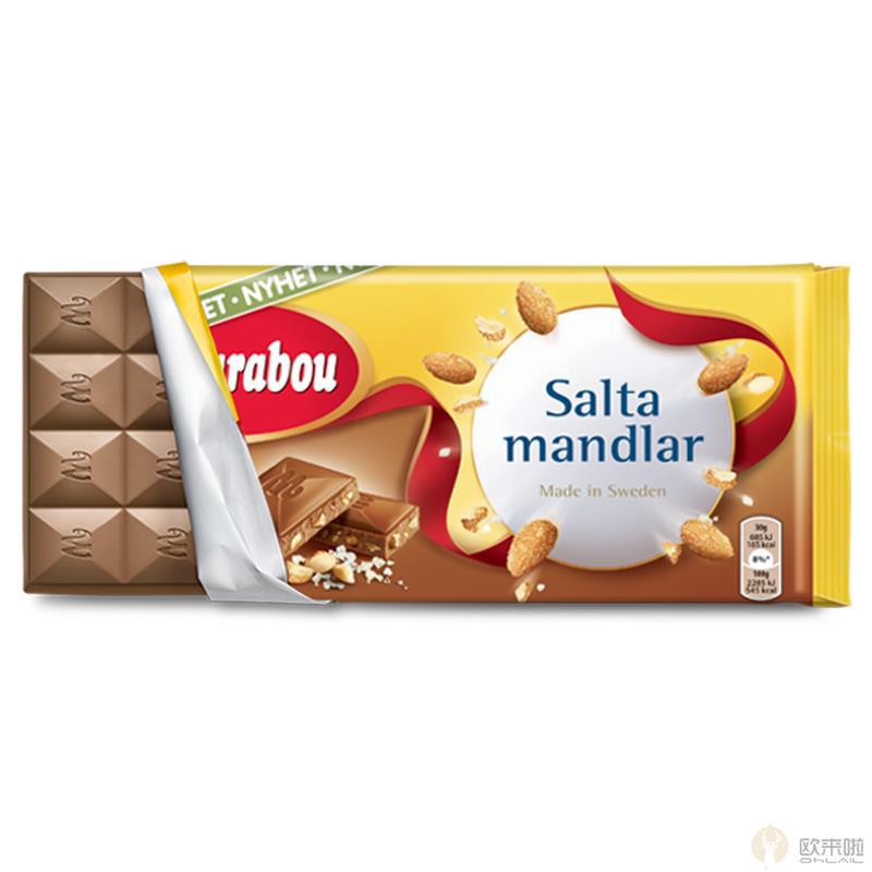 瑞典进口盐渍巧克力-Marabou盐渍杏仁口味 巧克力 200g 瑞典进口盐渍巧克力-Marabou盐渍杏仁口味 巧克力 200g