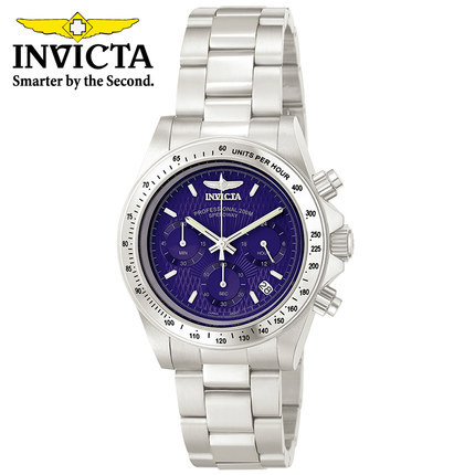 INVICTA 男士石英手表 商务防水蓝宝石大表盘精钢带9329