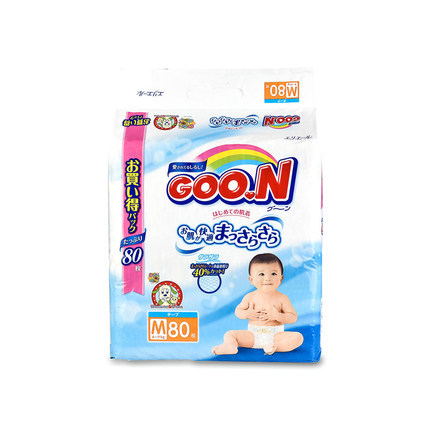 日本进口大王维E系列纸尿裤M80片尿不湿M64片+16增量装纸尿片超薄 日本进口大王维E系列纸尿裤M80片尿不湿M64片+16增量装纸尿片超薄