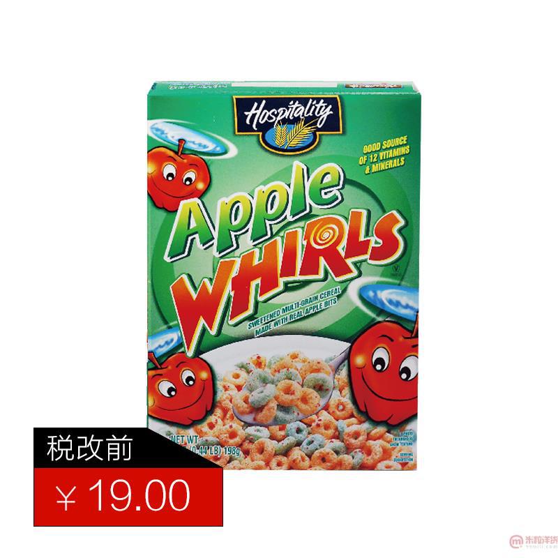 美国进口早餐麦圈-Hospitality好客佳苹果味麦圈198g 美国进口早餐麦圈-Hospitality好客佳苹果味麦圈198g