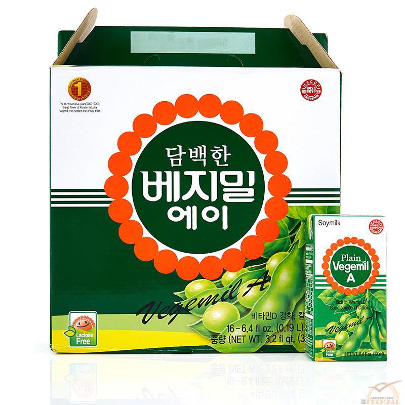 韩国进口调制豆乳-VEGEMIL倍吉美尔 清淡风味调制豆乳 190ml/盒 韩国进口调制豆乳-VEGEMIL倍吉美尔 清淡风味调制豆乳 190ml/盒