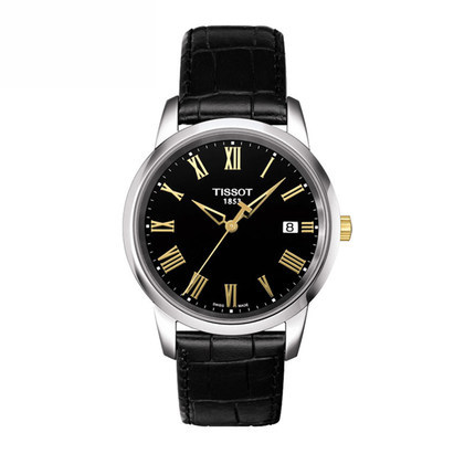 海外直邮TISSOT/天梭 梦幻石英男表T033.410.26.053.01皮带手表