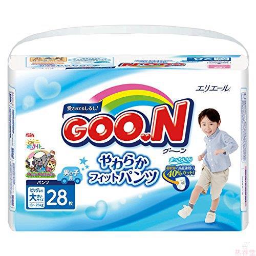 【热荐堂】日本原装进口尿不湿 GOO.N大王 学步裤/拉拉裤 特大号男宝宝 XXL28片