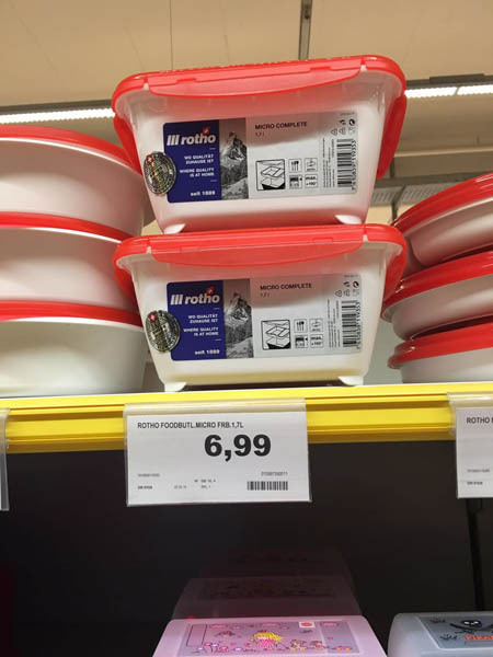 Rotho分层食品盒+餐具1.7升