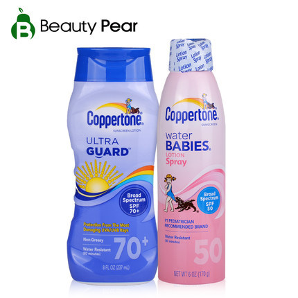 美国水宝宝防晒霜+防晒喷雾 轻薄水嫩防晒2件套装 超值组合 包邮