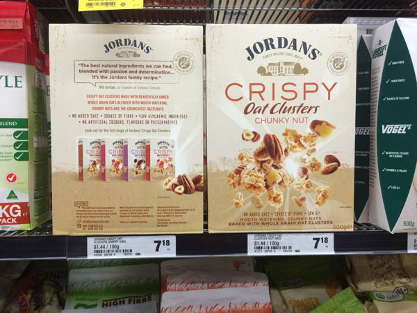 澳大利亚进口果仁燕麦-Jordans 香脆燕麦 坚果果仁燕麦500g 澳大利亚进口果仁燕麦-Jordans 香脆燕麦 坚果果仁燕麦500g