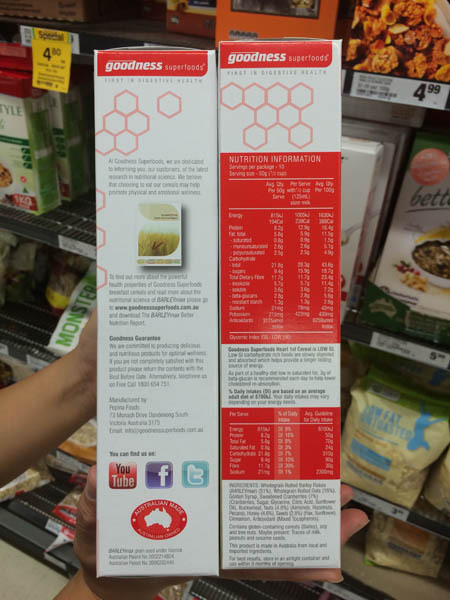 澳大利亚进口优质燕麦-Goodness Superfoods优质燕麦500g