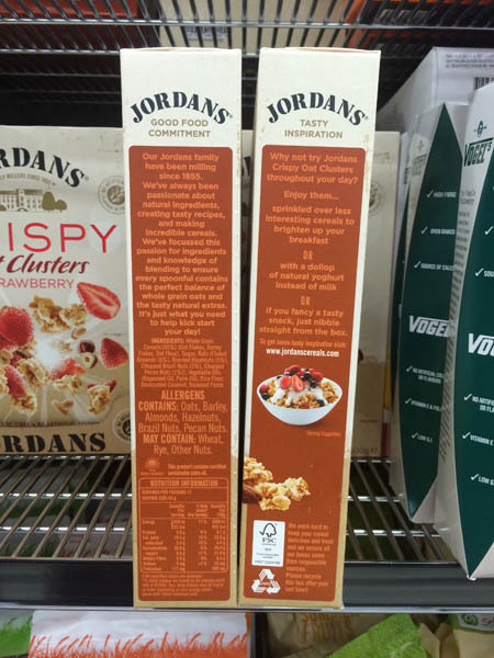 澳大利亚进口果仁燕麦-Jordans 香脆燕麦 坚果果仁燕麦500g