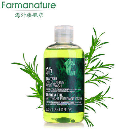 The body shop/美体小铺茶树洁面啫喱洗面奶250ml 控油