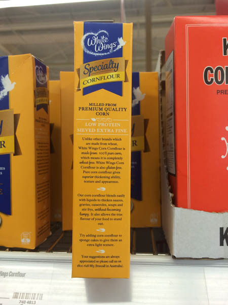 澳大利亚进口玉米淀粉-White wings特种玉米淀粉300g