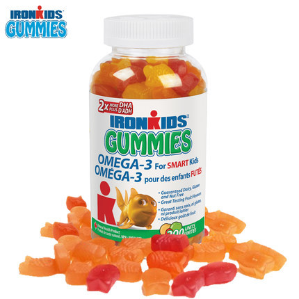 【大瓶装】加拿大原装Ironkids小铁人儿童DHA深海鱼油软糖200粒