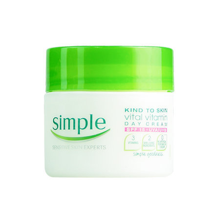 Simple清妍维他命保湿修复日霜50ml 冰激凌面霜抗氧化 SPF15