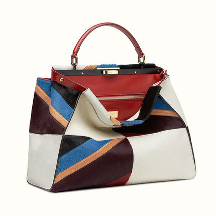 FENDI芬迪fendi女包16新款大号小牛皮撞色手提包8BN2105CGF066J FENDI芬迪fendi女包16新款大号小牛皮撞色手提包8BN2105CGF066J