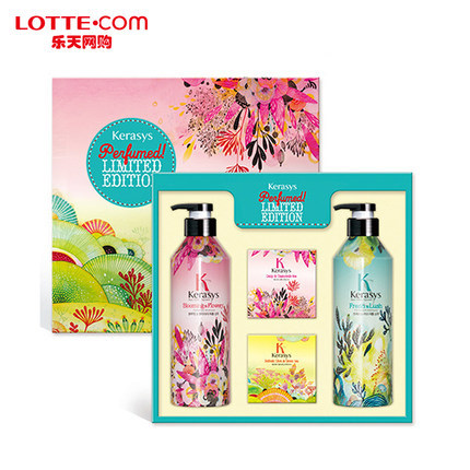 乐天网购kerasys克拉洗丝修复干枯洗发水护发素香皂美颜套装礼盒