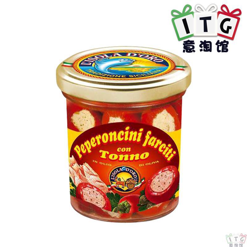 L Isola Doro 吞拿鱼肉酿辣椒罐头190克瓶装