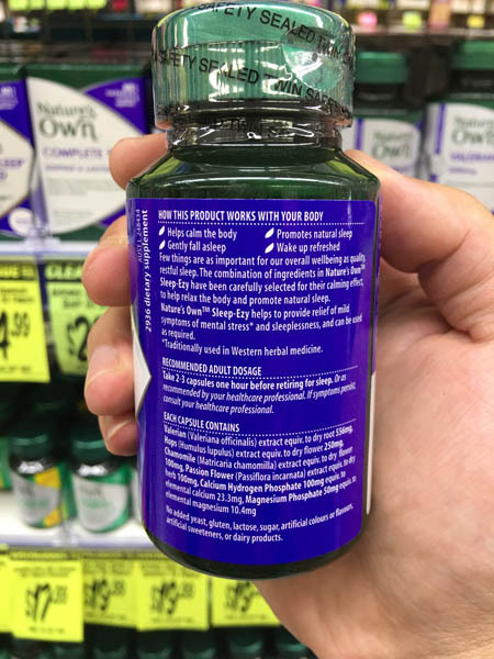 澳大利亚进口睡眠胶-Nature's Own sleep ezy睡眠胶100片