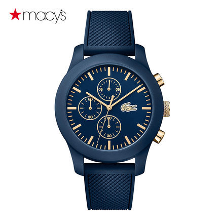 Macy's男女通用手表硅胶表带防水石英腕表Lacoste2612472310 Macy's男女通用手表硅胶表带防水石英腕表Lacoste2612472310