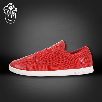 Reebok SL Berlin Deck 锐步男鞋 纯红蛇纹漆皮板鞋 复古休闲鞋 Reebok SL Berlin Deck 锐步男鞋 纯红蛇纹漆皮板鞋 复古休闲鞋