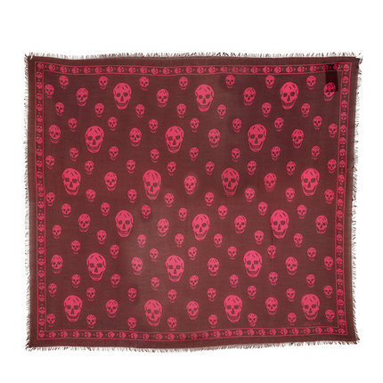 正品ALEXANDER MCQUEEN麦昆 16春夏骷髅撞色围巾 110640-3943Q 正品ALEXANDER MCQUEEN麦昆 16春夏骷髅撞色围巾 110640-3943Q