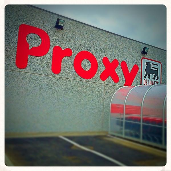 Photo taken at Proxy Delhaize by Mathieu L. on 5/2/2014