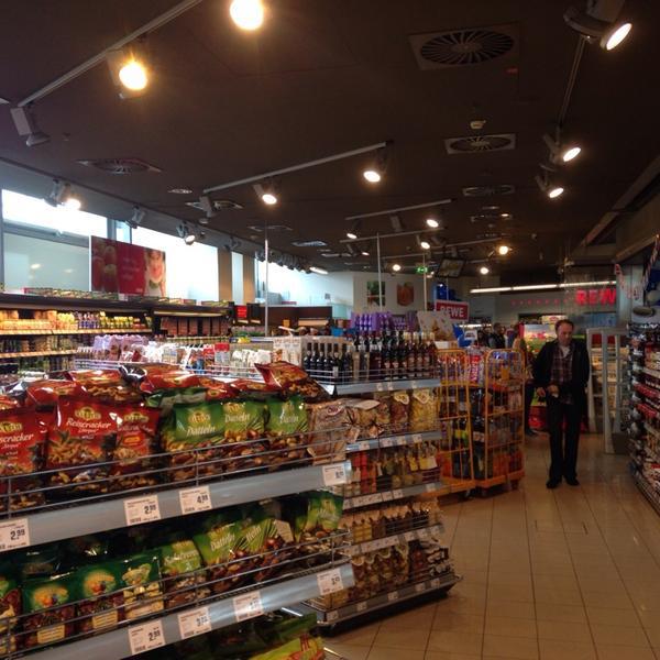 Photo taken at REWE City by Ralf P. on 4/6/2014-德国北莱茵威斯特法伦州科隆CGN机场1号航站楼 Photo taken at REWE City by Ralf P. on 4/6/2014