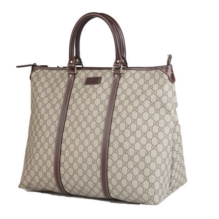 GUCCI/古奇正品 新款卡其配棕单肩手提包男女通用款201482