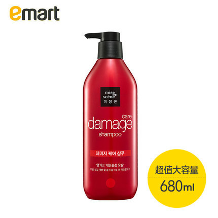 EMART易买得 韩国miseenscene美妆仙玫瑰染烫修复柔顺洗发水680ml