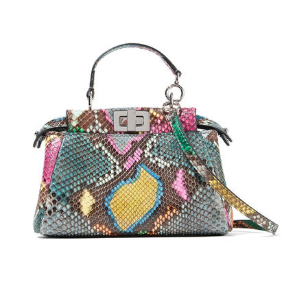 正品直邮Fendi芬迪2016新款时尚女包时尚彩色蟒蛇皮单肩包639298 正品直邮Fendi芬迪2016新款时尚女包时尚彩色蟒蛇皮单肩包639298