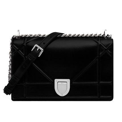 正品直邮Dior迪奥2016新款女包黑色羊皮单肩斜挎包M0422PNAG M900