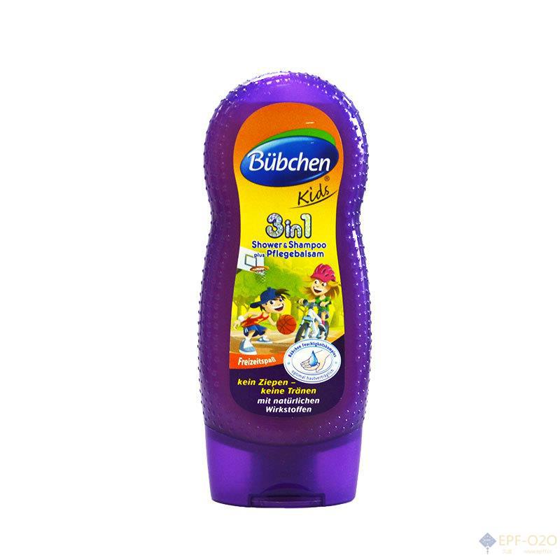 Bübchen宝比珊 儿童洗发沐浴护肤 3合1沐浴露 无泪配方 230ml