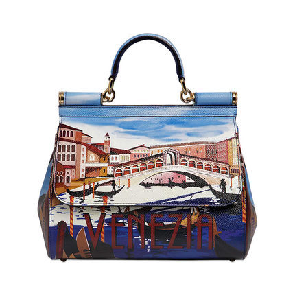 正品DolceGabbana杜嘉班纳2016新款女包真皮手提包  63I-G8X006