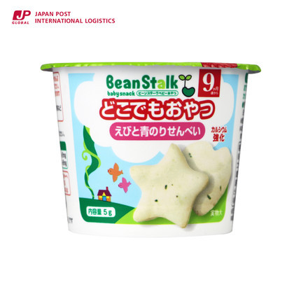 【日本进口BeanStalk 宝宝零食 点心 虾和紫菜饼干儿童食品9月起