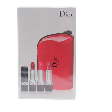 Dior/迪奥包邮 蓝金唇膏烈焰口红套装 三支送包 365/028/999三色
