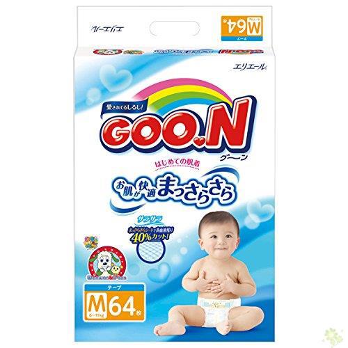 【四叶草】日本原装进口GOO.N大王纸尿裤 标准装M64片