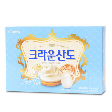 可拉奥韩国进口零食饼干奶油夹心饼干（好牛奶）323g*2