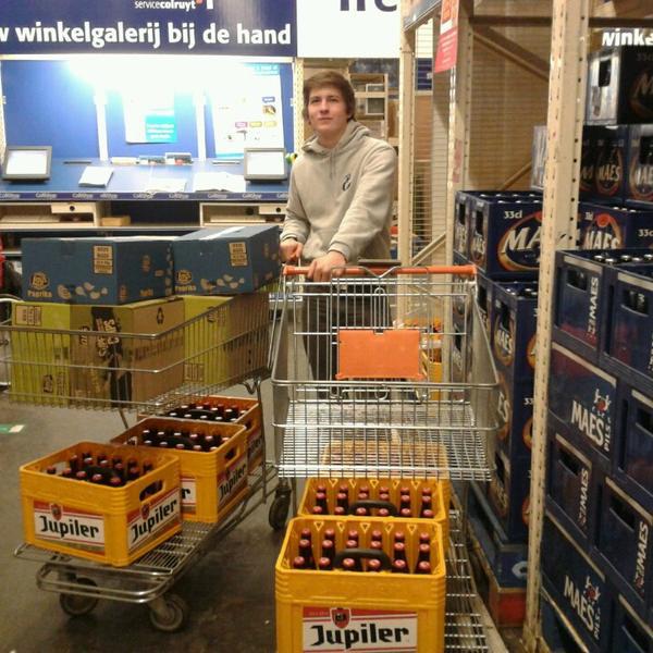 Photo taken at Colruyt by Maxime V. on 3/15/2013