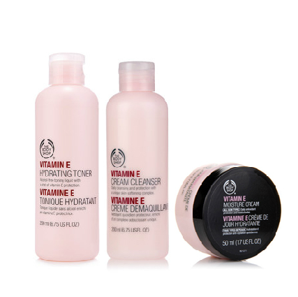 正品The Body Shop/美体小铺维他命EVE 三件套洁面日霜爽肤水