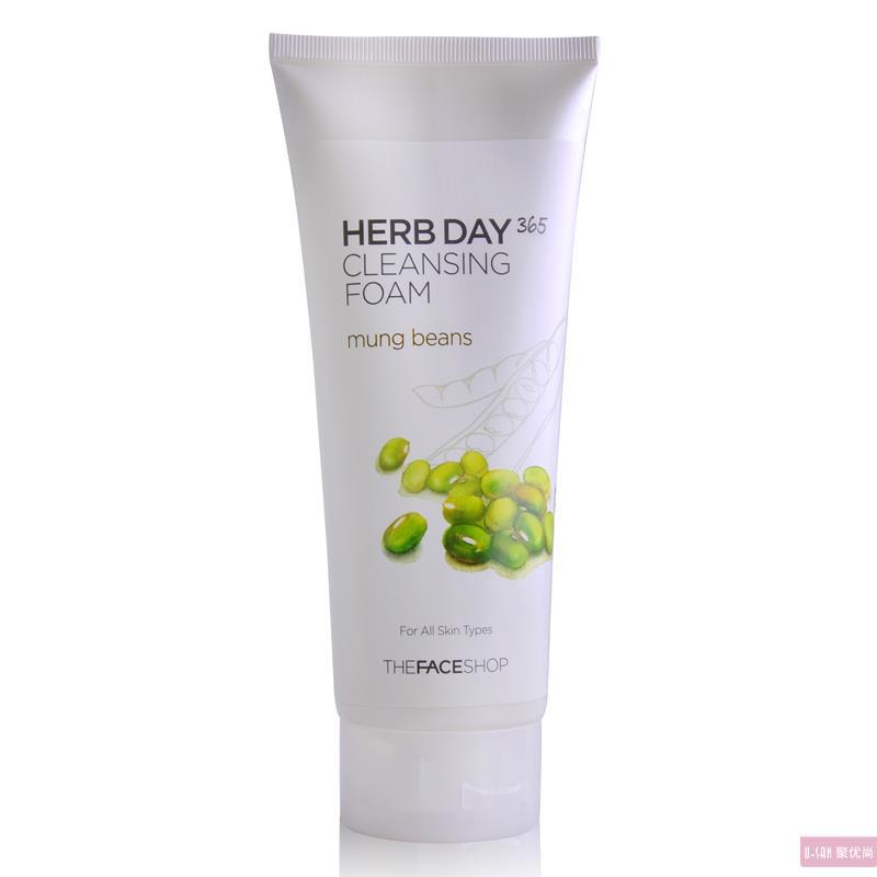 韩国 THE FACE SHOP/菲诗小铺 每日草本 绿豆 泡沫 洁面膏 170g 韩国 THE FACE SHOP/菲诗小铺 每日草本 绿豆 泡沫 洁面膏 170g