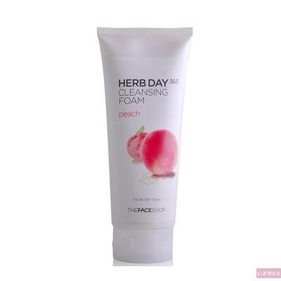 韩国 THE FACE SHOP/菲诗小铺 每日草本 水蜜桃 泡沫 洁面膏 170g